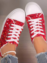 Load image into Gallery viewer, Sequin Round Toe Flat Sneakers

