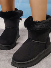 Load image into Gallery viewer, Faux Fur Suede Round Toe Boots
