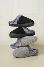 Load image into Gallery viewer, Cable-Knit Fluff Round Toe Slippers

