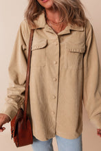 Load image into Gallery viewer, Frill Button Up Long Sleeve Shacket
