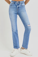 Load image into Gallery viewer, RISEN Full Size Distressed High-Rise Ankle Straight Jeans
