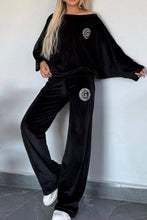 Load image into Gallery viewer, Full Size Boat Neck Long Sleeve Top and Pants Set
