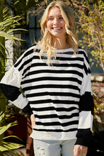 Load image into Gallery viewer, Striped Dropped Shoulder Sweatshirt
