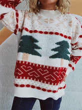 Load image into Gallery viewer, Christmas Tree Mock Neck Long Sleeve Sweater
