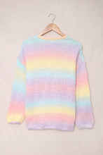 Load image into Gallery viewer, Gradient Open Front Drop Shoulder Cardigan
