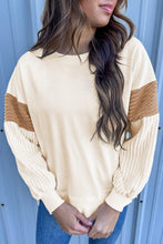 Load image into Gallery viewer, Slit Color Block Long Sleeve Sweatshirt
