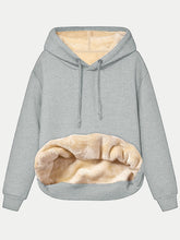 Load image into Gallery viewer, Drawstring Long Sleeve Hoodie with Kangaroo Pocket
