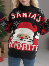 Load image into Gallery viewer, Santa Mock Neck Long Sleeve Sweater
