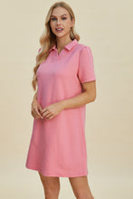 Load image into Gallery viewer, Double Take Full Size Texture Short Sleeve Dress
