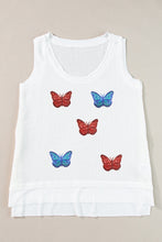 Load image into Gallery viewer, Sequin Butterfly Round Neck Tank
