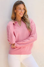 Load image into Gallery viewer, Daisy Notched Long Sleeve Sweater
