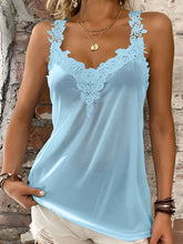 Load image into Gallery viewer, Full Size Lace Detail V-Neck Tank
