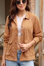 Load image into Gallery viewer, Snap Down Flap Pocket Long Sleeve Shacket

