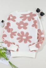 Load image into Gallery viewer, Flower Round Neck Long Sleeve Knit Top
