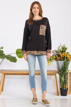 Load image into Gallery viewer, Celeste Full Size Leopard Round Neck Dropped Shoulder T-Shirt
