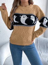 Load image into Gallery viewer, Ghost Round Neck Long Sleeve Sweater
