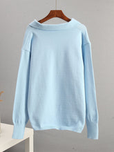 Load image into Gallery viewer, Johnny Collar Long Sleeve Top and Pants Sweater Set
