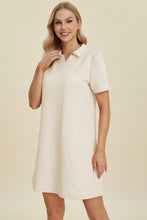 Load image into Gallery viewer, Double Take Full Size Texture Short Sleeve Dress
