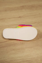 Load image into Gallery viewer, Color Block Open Toe Faux Fur PVC Slippers
