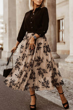 Load image into Gallery viewer, Leaf Elastic Waist Midi Skirt
