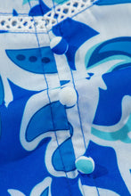 Load image into Gallery viewer, Printed Notched Three-Quarter Sleeve Blouse

