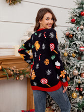 Load image into Gallery viewer, Christmas Element Round Neck Long Sleeve Sweater
