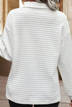 Load image into Gallery viewer, Texture Johnny Collar Long Sleeve Sweatshirt
