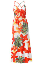 Load image into Gallery viewer, Crisscross Printed Surplice Cami Dress
