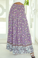Load image into Gallery viewer, Tiered Printed Elastic Waist Skirt
