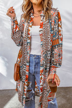 Load image into Gallery viewer, Printed Button Up Long Sleeve Cardigan
