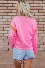 Load image into Gallery viewer, Contrast Round Neck Long Sleeve Top
