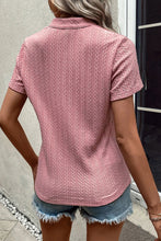 Load image into Gallery viewer, Textured Notched Short Sleeve T-Shirt
