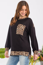 Load image into Gallery viewer, Celeste Full Size Leopard Round Neck Dropped Shoulder T-Shirt
