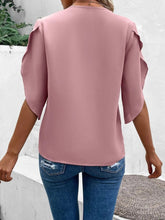 Load image into Gallery viewer, Lace Detail V-Neck Half Sleeve Blouse
