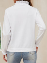 Load image into Gallery viewer, Decorative Button Turtleneck Long Sleeve T-Shirt
