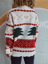 Load image into Gallery viewer, Christmas Tree Mock Neck Long Sleeve Sweater
