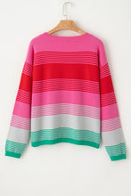 Load image into Gallery viewer, Color Block Round Neck Sweater
