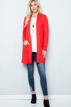 Load image into Gallery viewer, Celeste Full Size Open Front Cardigan with Pockets
