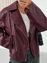 Load image into Gallery viewer, Zip Up Drop Shoulder Jacket
