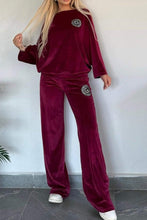 Load image into Gallery viewer, Full Size Boat Neck Long Sleeve Top and Pants Set
