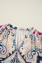 Load image into Gallery viewer, Printed Notched Half Sleeve Blouse
