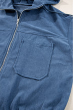 Load image into Gallery viewer, Pocketed Zip Up Long Sleeve Hooded Jacket
