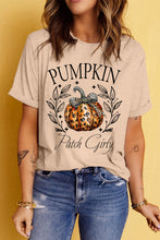 Load image into Gallery viewer, Pumpkin Graphic Round Neck Short Sleeve T-Shirt
