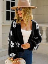 Load image into Gallery viewer, Angel Wings Flower Open Front Long Sleeve Cardigan
