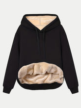 Load image into Gallery viewer, Drawstring Long Sleeve Hoodie with Kangaroo Pocket
