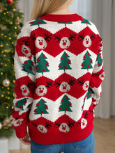 Load image into Gallery viewer, Christmas Element Round Neck Long Sleeve Sweater
