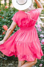 Load image into Gallery viewer, Smocked V-Neck Cap Sleeve Dress
