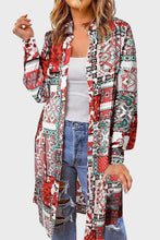 Load image into Gallery viewer, Printed Button Up Long Sleeve Cardigan

