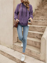 Load image into Gallery viewer, Drawstring Long Sleeve Fuzzy Hoodie
