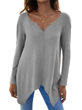 Load image into Gallery viewer, Full Size V-Neck Long Sleeve T-Shirt
